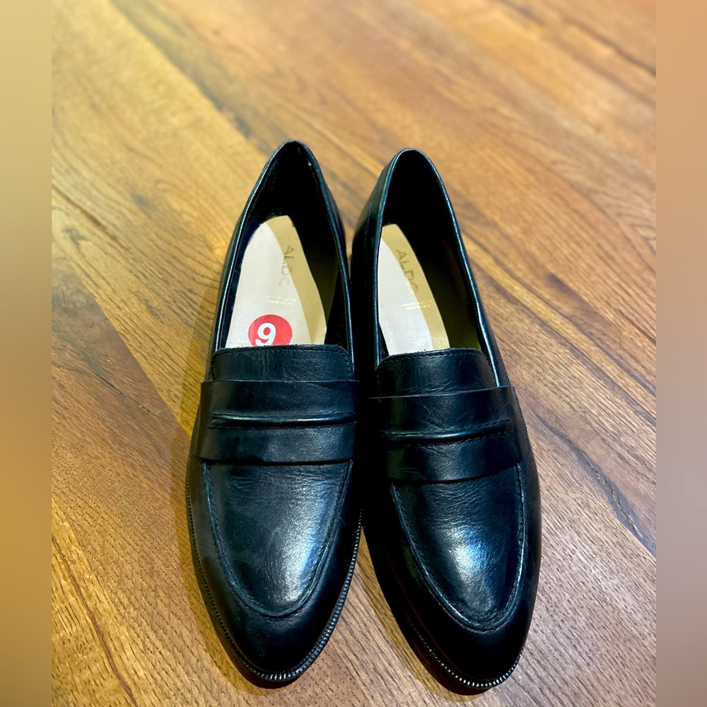 Aldo Black Leather Oxford